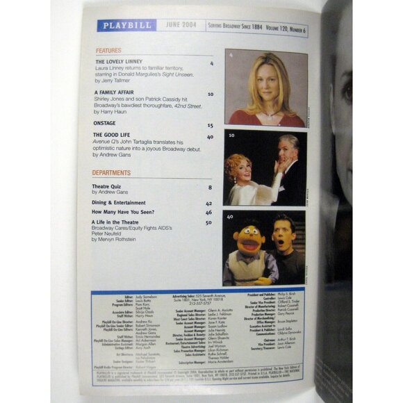 Frozen Playbill June 2004 Swoosie Kurtz Brian O'Byrne Robins Kitchin Theatre - Picture 3 of 7